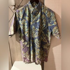 Reyn Spooner 1/2 Button Down Hawaiian  Short Sleeve Shirt size Large
